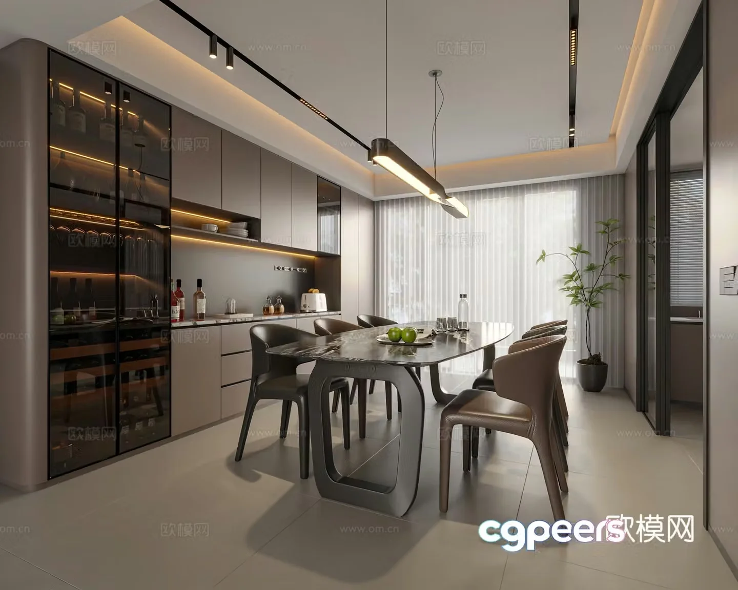 Italian restaurant 3d model
