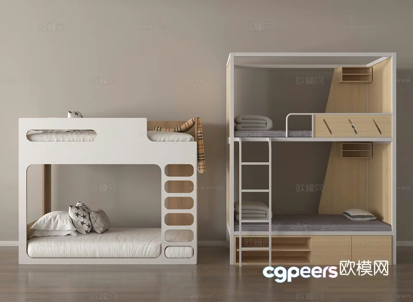 Up and down bed Children’s bed Up and down bunk High and low bed 3D model