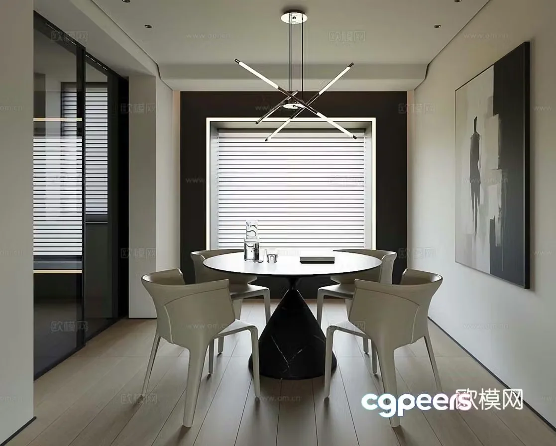 Modern restaurant 3d model