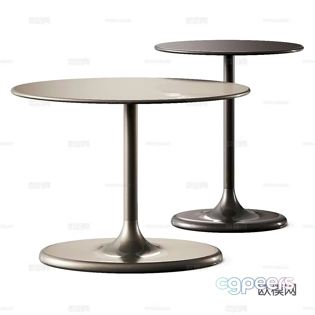 Light luxury coffee table Light luxury edge table corner table round table 3D model
