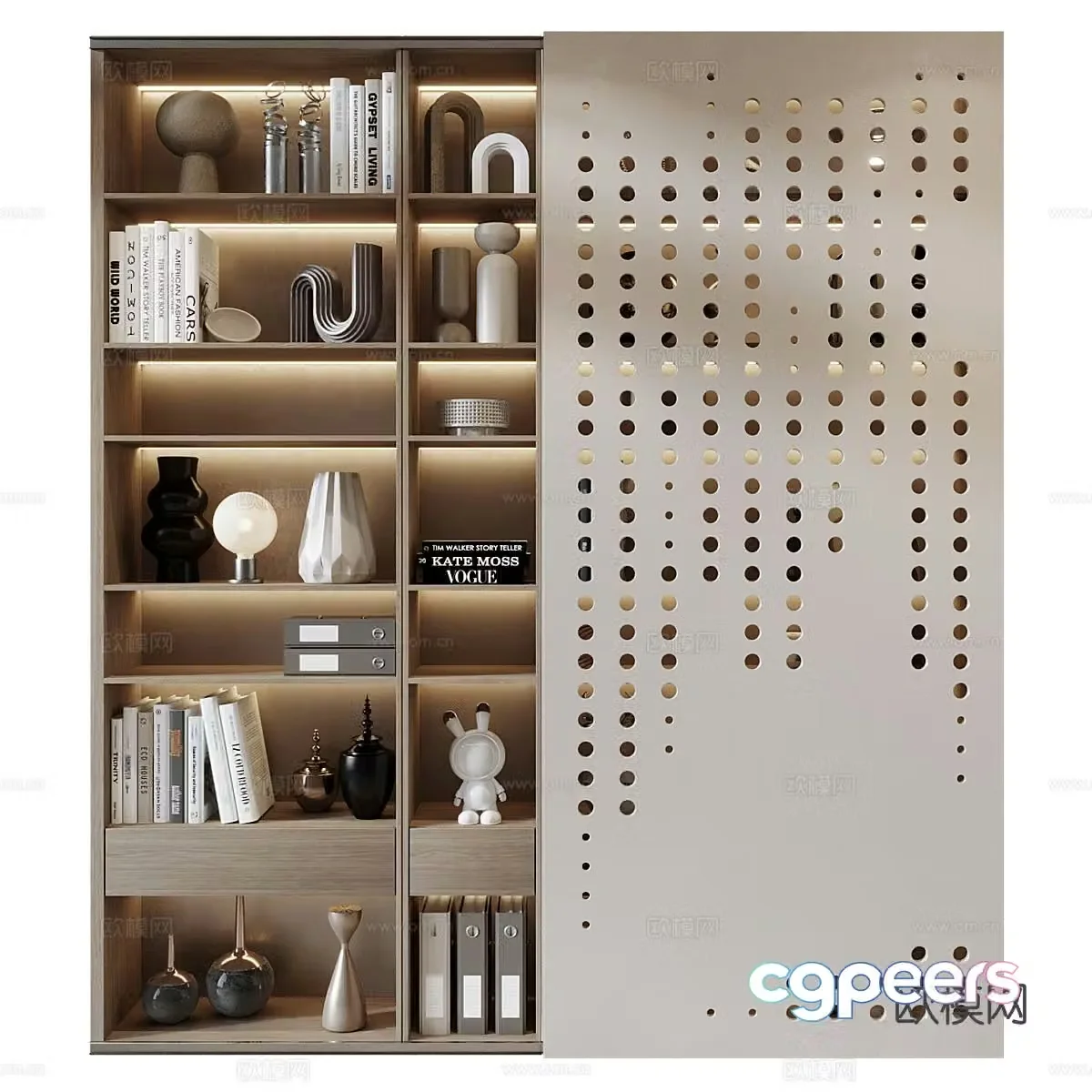 bookshelf display stand 3d model