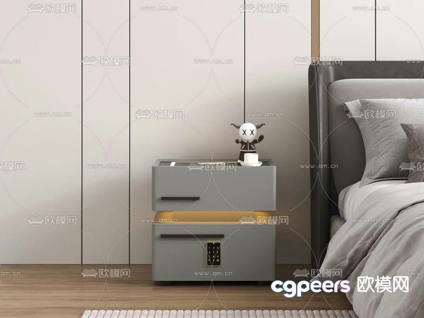 Modern safe password cabinet 3d model