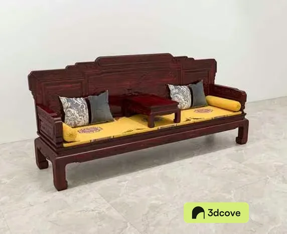 Dark Wooden Sofa