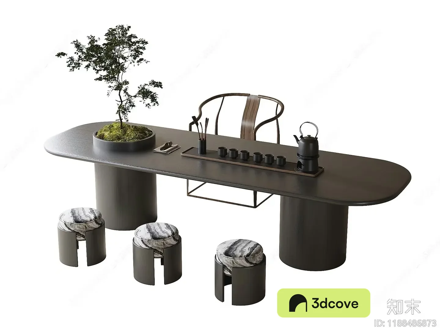 A Table With A Plant On It