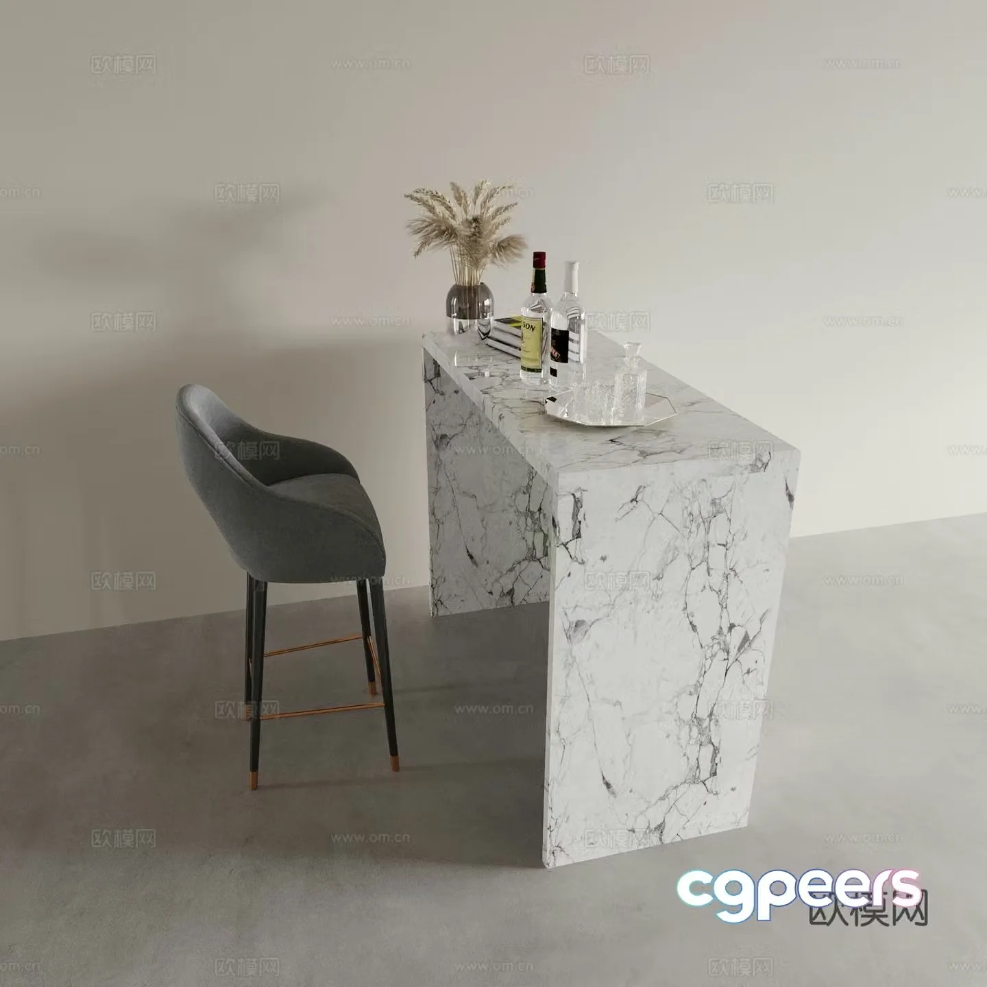 Modern bar 3d model