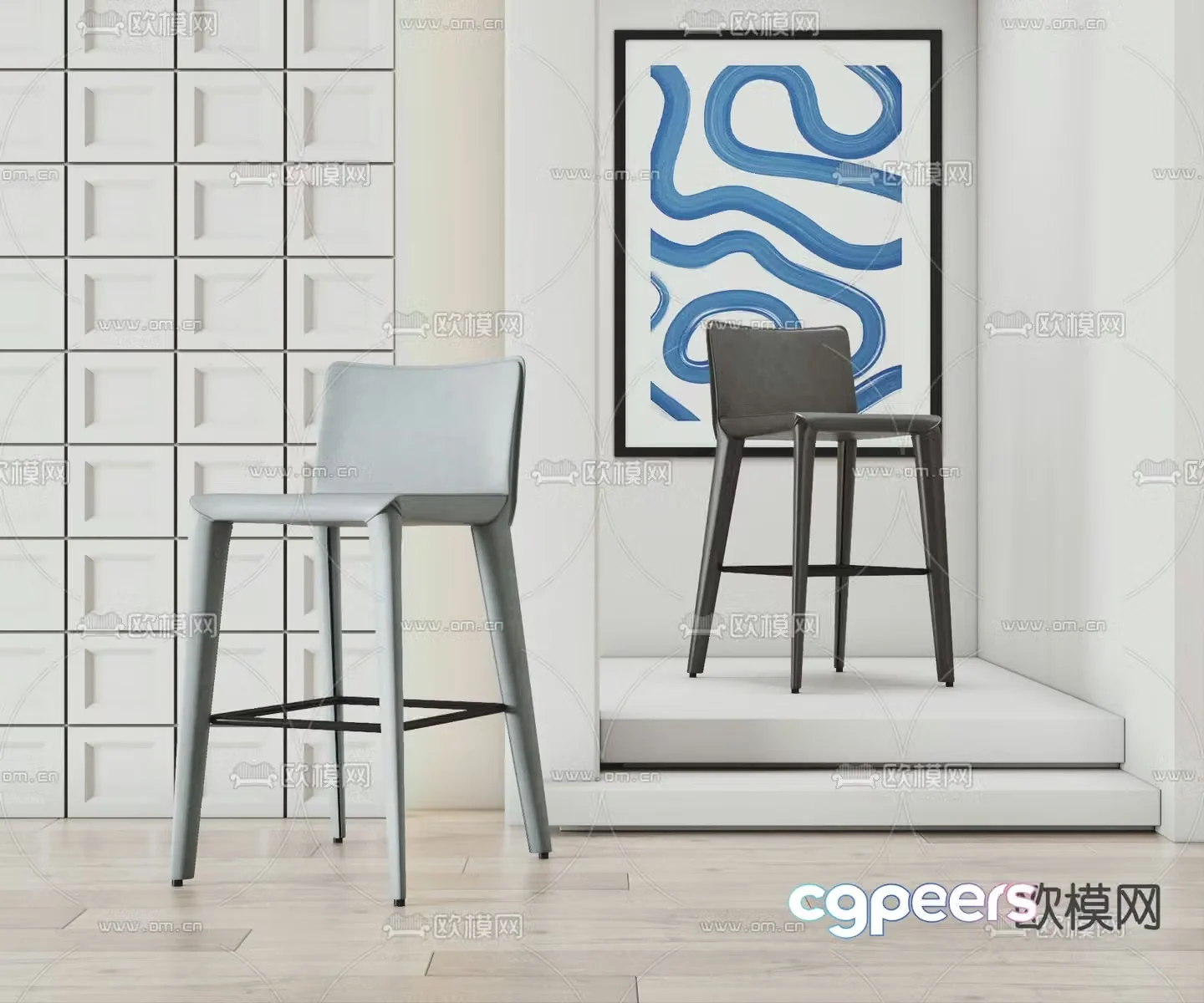 Bonaldo bar stool bar stool 3d model