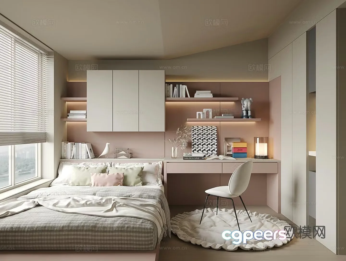 Modern tatami bedroom 3d model