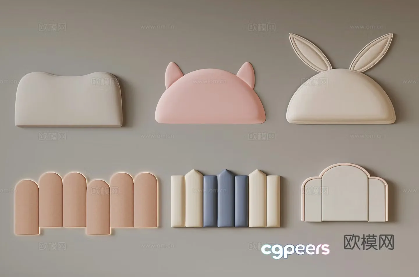 Modern children’s bedside soft bag 3d model