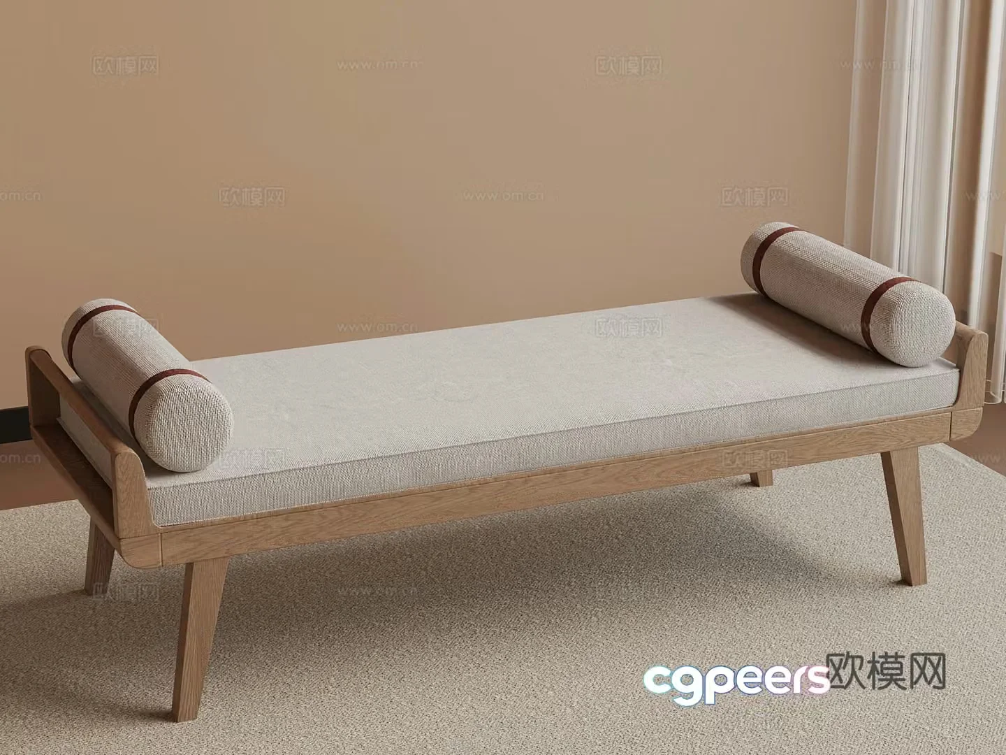 Modern shoe changing stool sofa 3d model