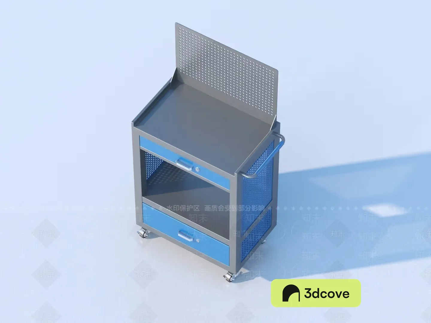 Blue Metal Cart