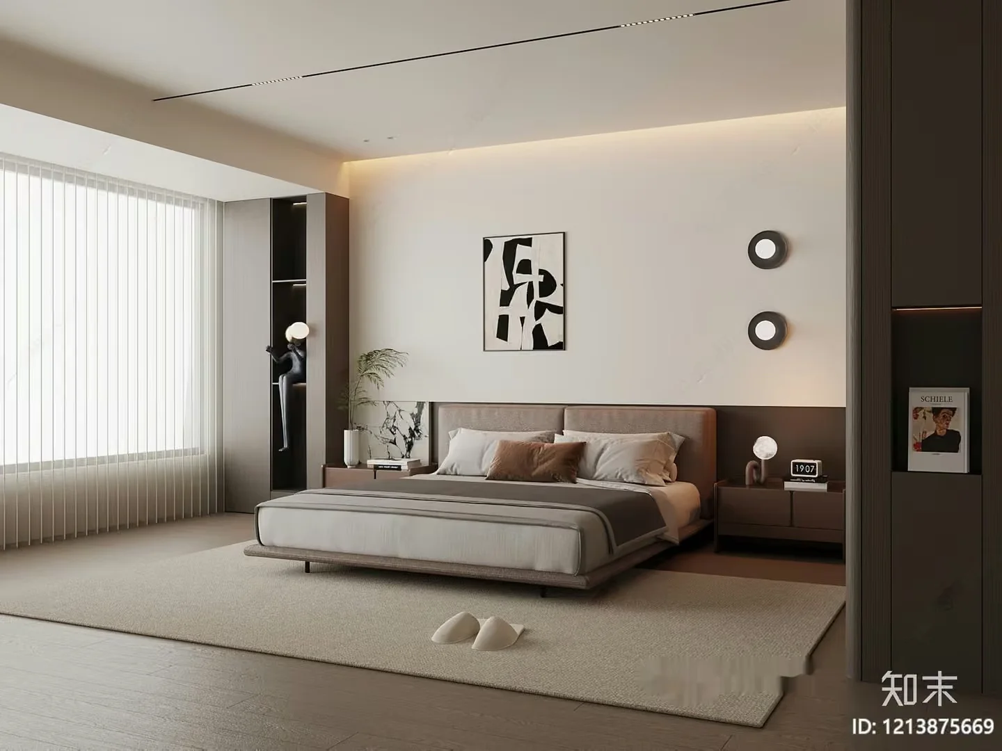 Modern Bedroom Design 3D Model – 18178 – VRAY Render
