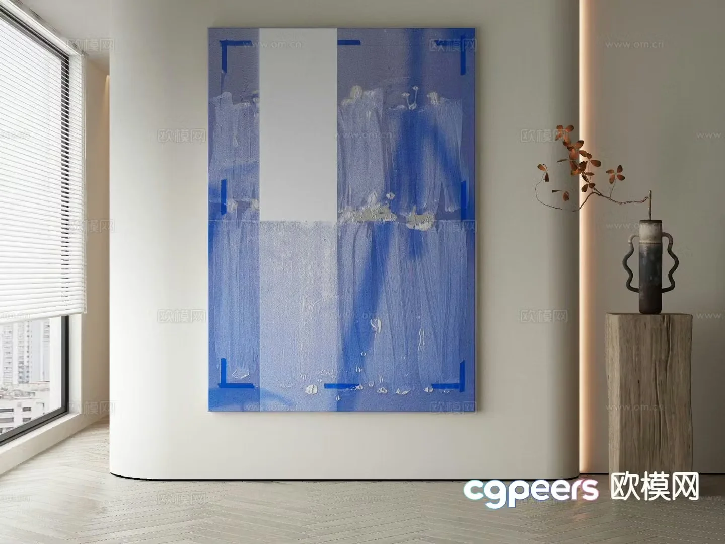 Modern art painting texture painting decorative painting 3d model