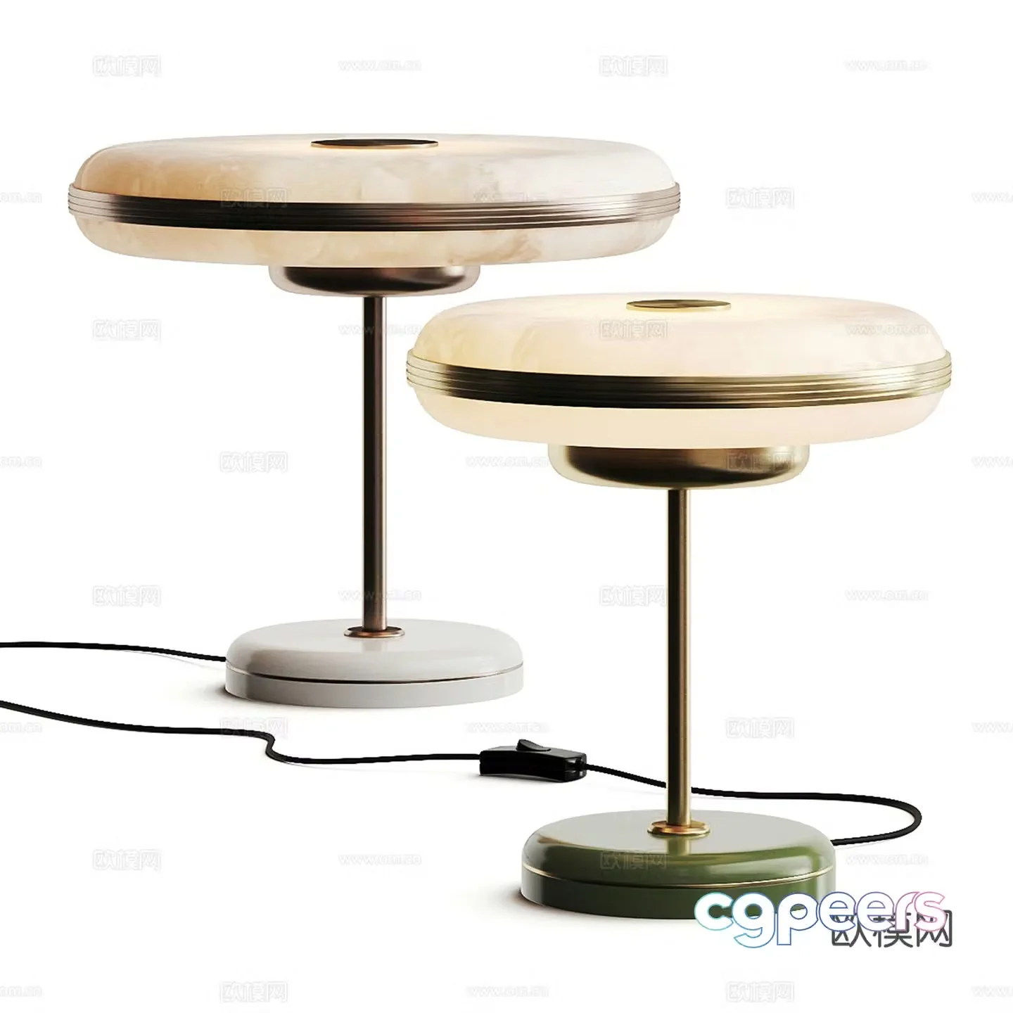 Modern light luxury desk lamp 3D model