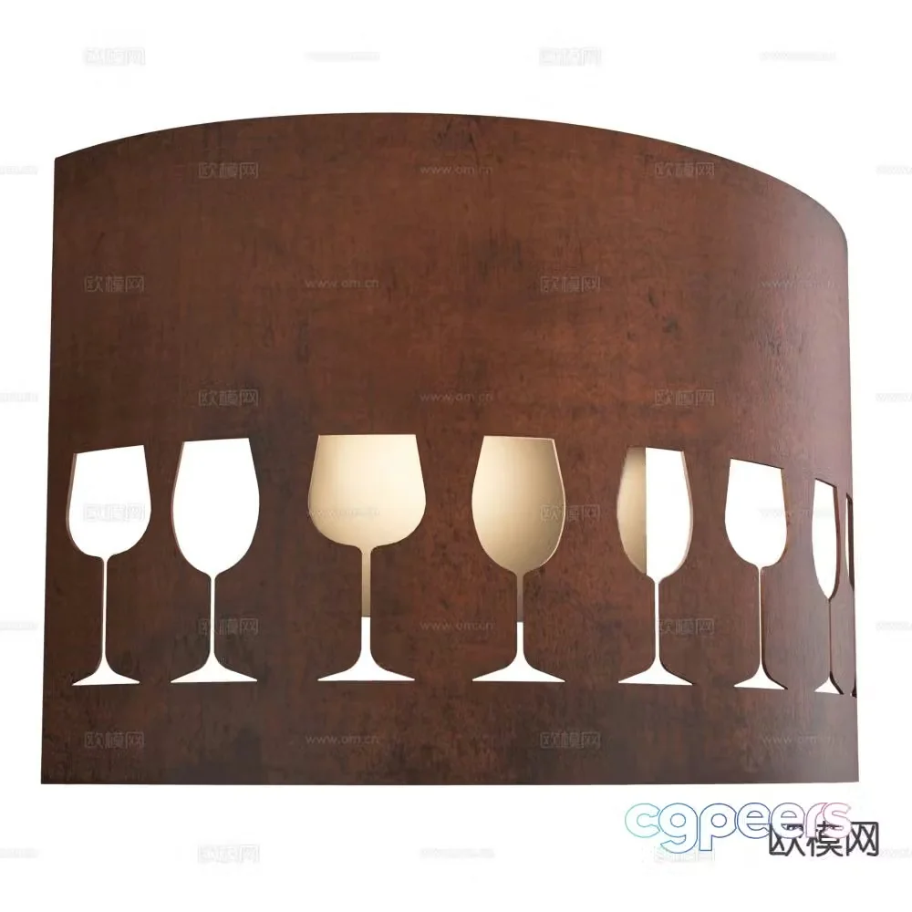 ELITE medieval style wall lamp hollow pattern wall lamp 3D model