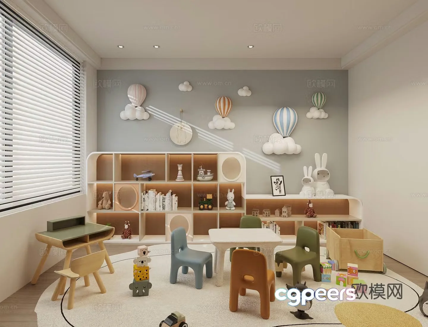 Modern children’s toy room children’s room 3d model