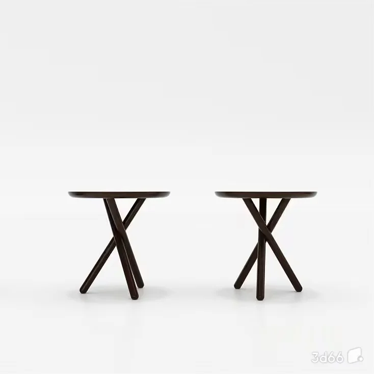 Two Wooden Side Tables 3D Model – 20317 – VRAY Render