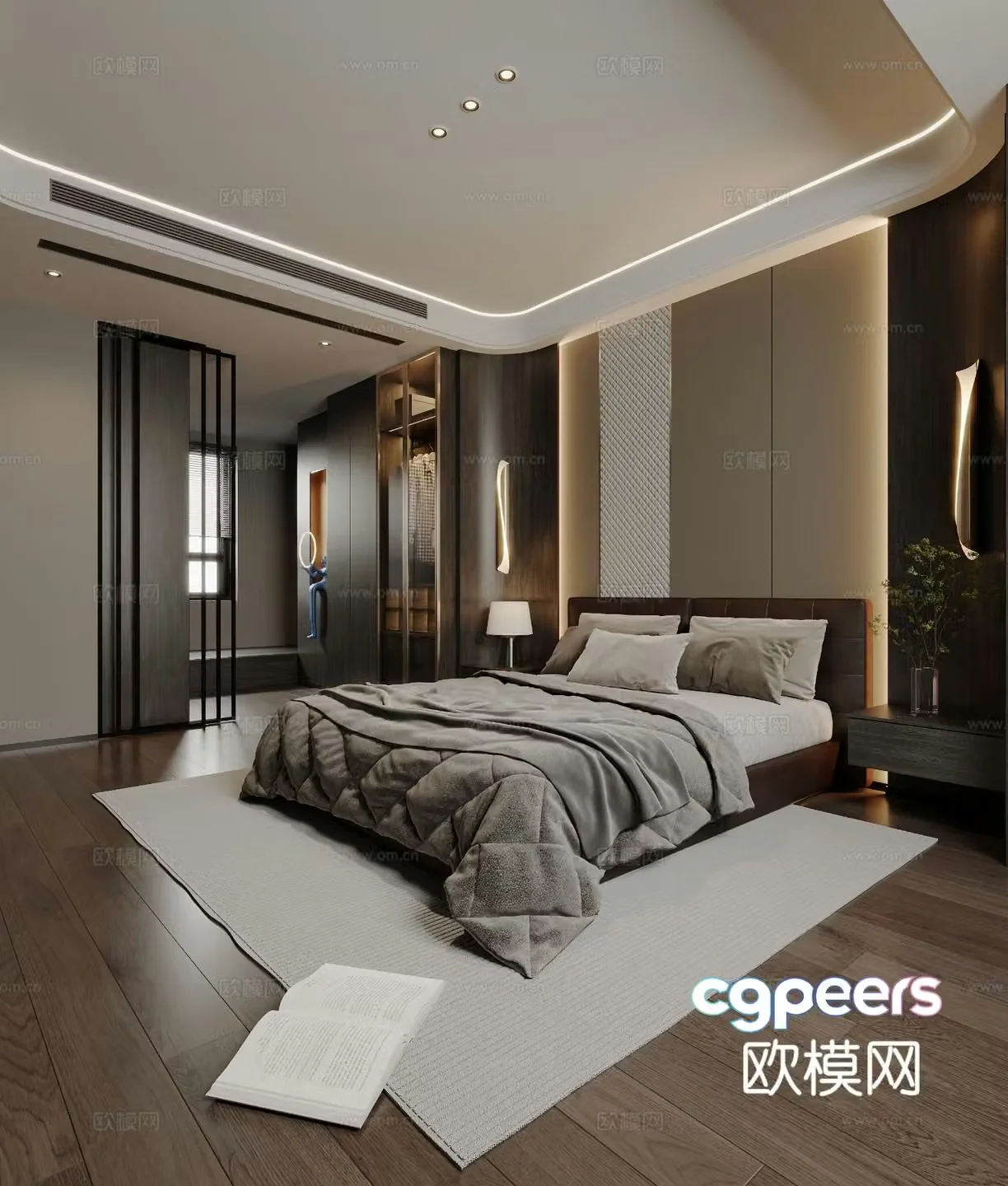 Italian style bedroom master bedroom 3d model