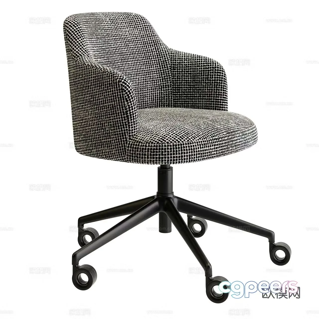 Porada Italian minimalist office chair Office chair Fabric office chair Rotating chair 3d model