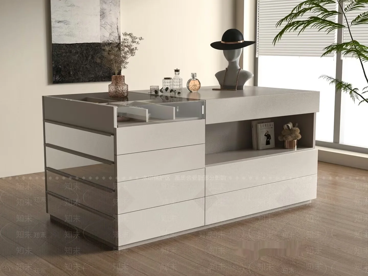 Modern Dresser With Drawers 3D Model – 18262 – VRAY Render