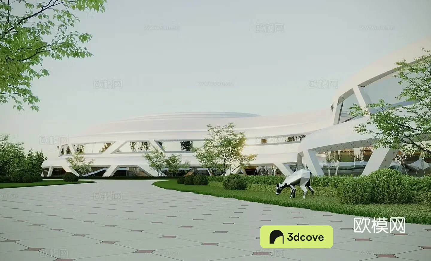 Modern cultural and sports architecture special-shaped building