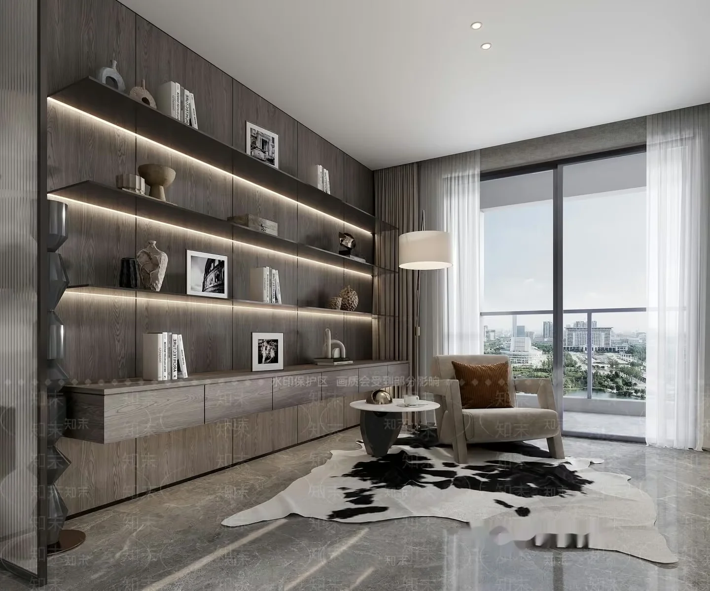 Modern Living Room 3D Model – 5489 – VRAY Render