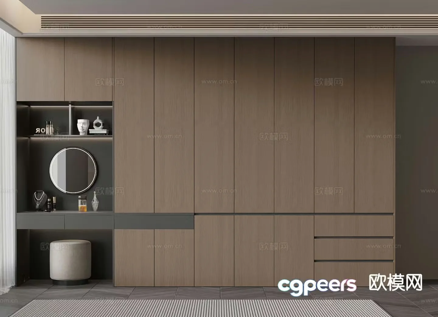 Italian wardrobe dresser 3d model