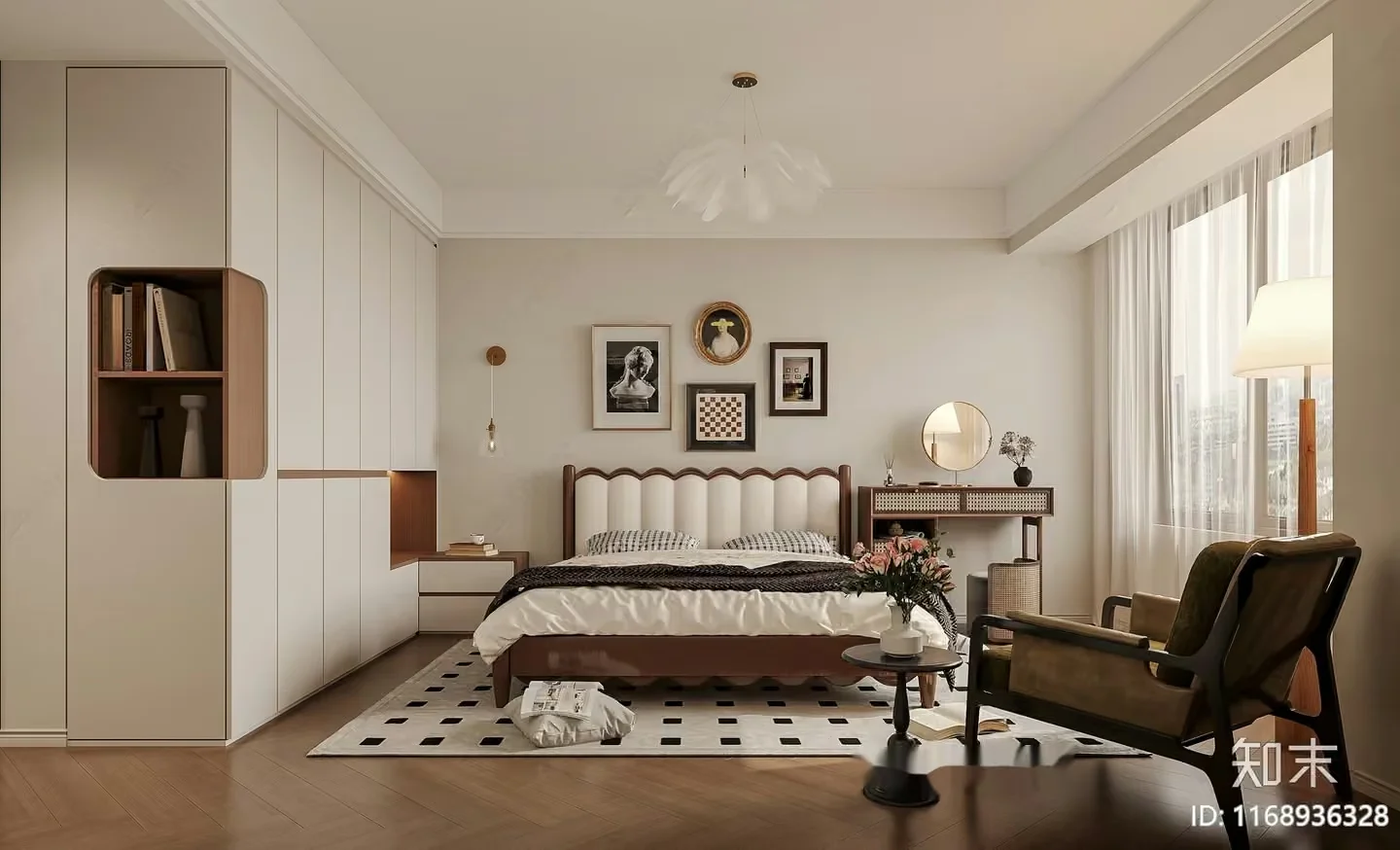Modern Bedroom Decor 3D Model – 1947 – VRAY Render