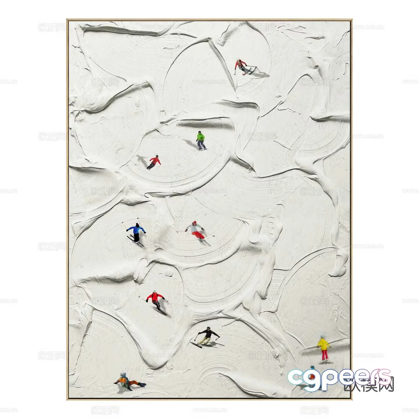 Modern hanging painting 3d model
