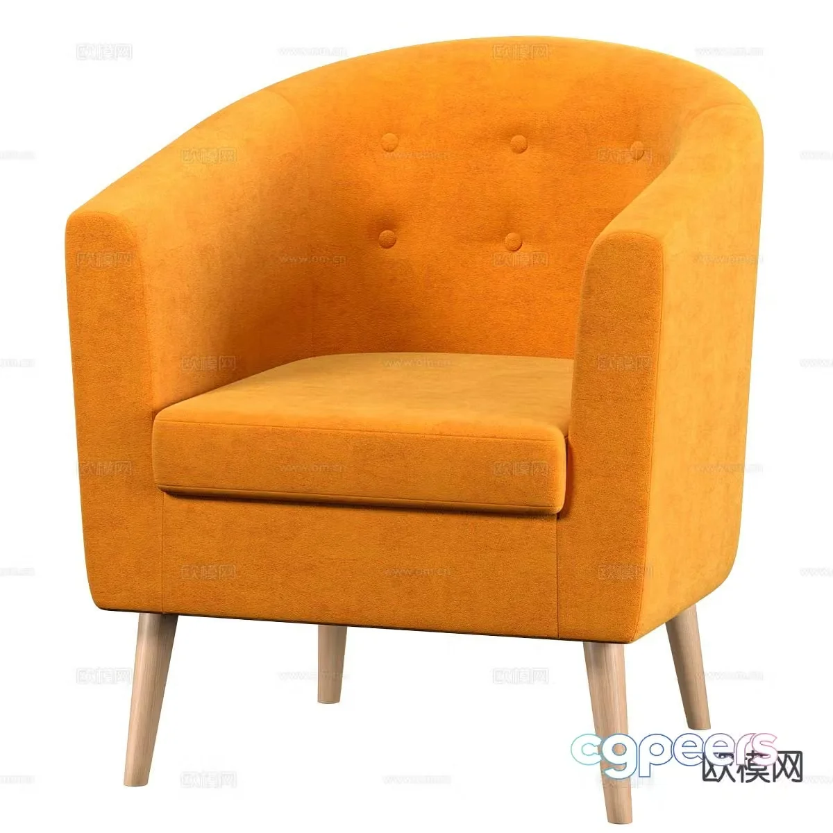 Modern sofa chair leisure chair 3d model