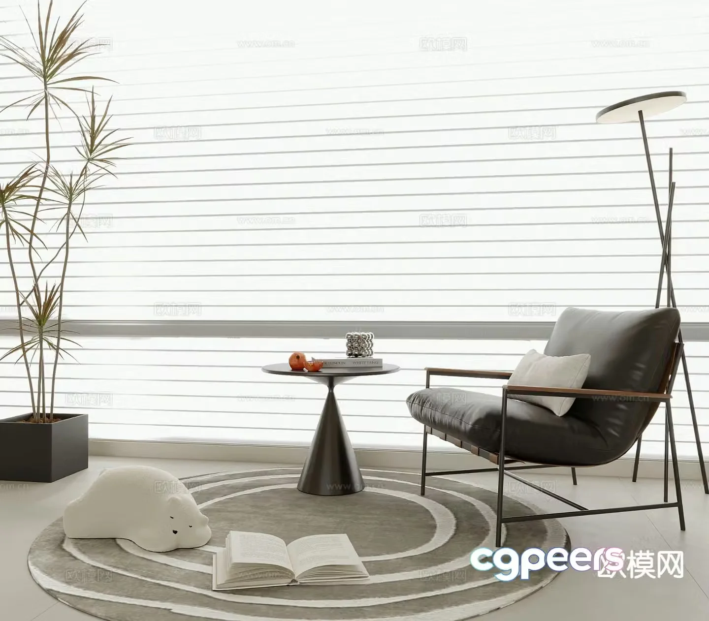 Modern lounge chair 3d model