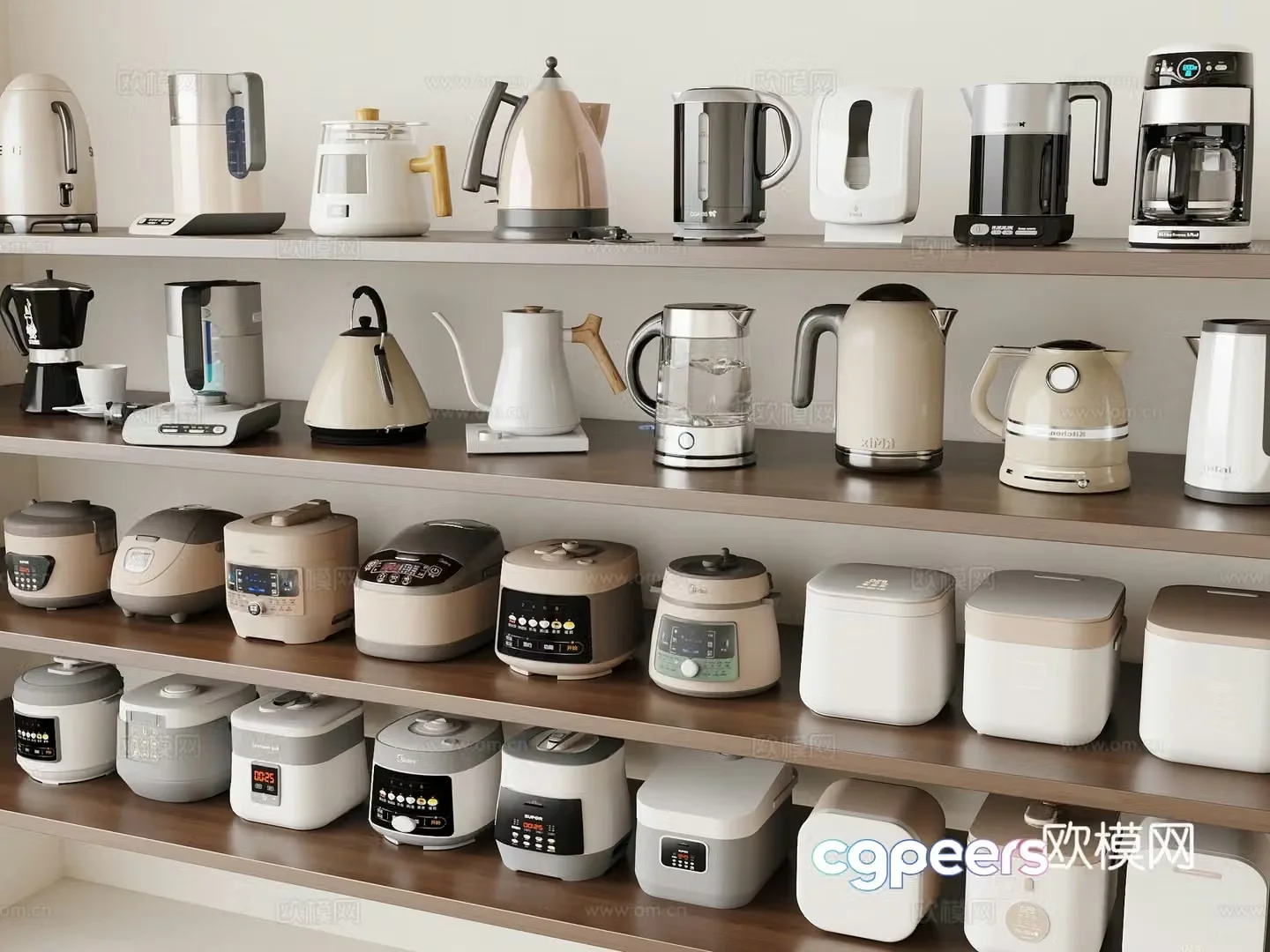 Modern rice cooker electric kettle 3D model