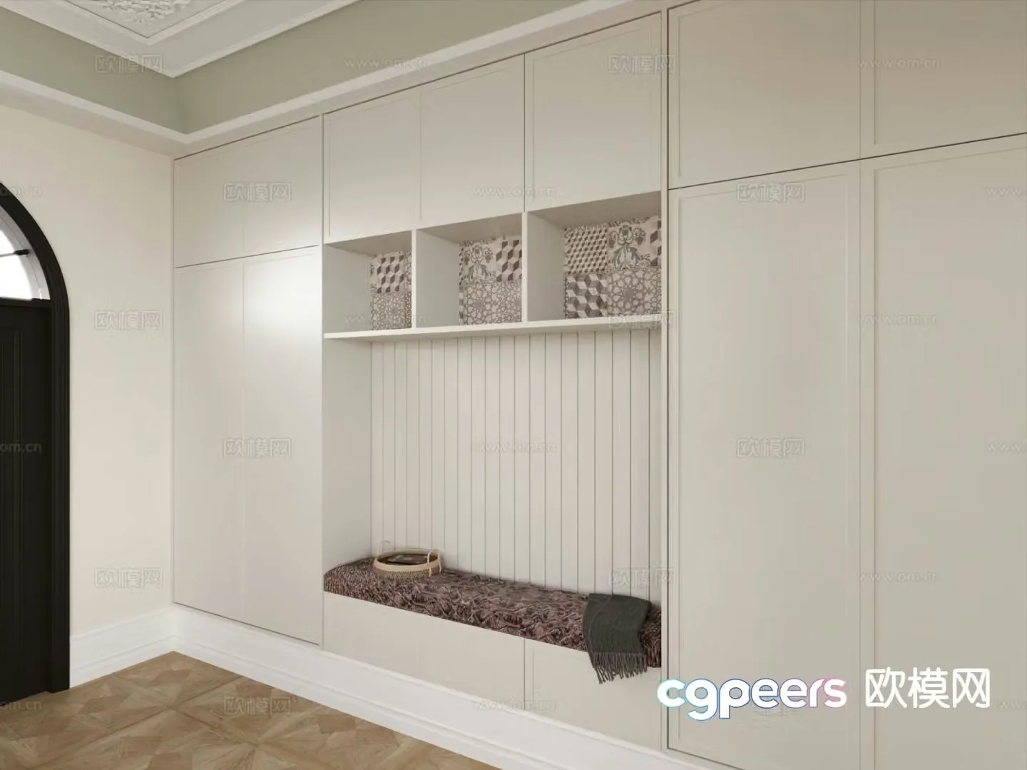 Jianou Shoe Cabinet Customized Shoe Cabinet 3D Model