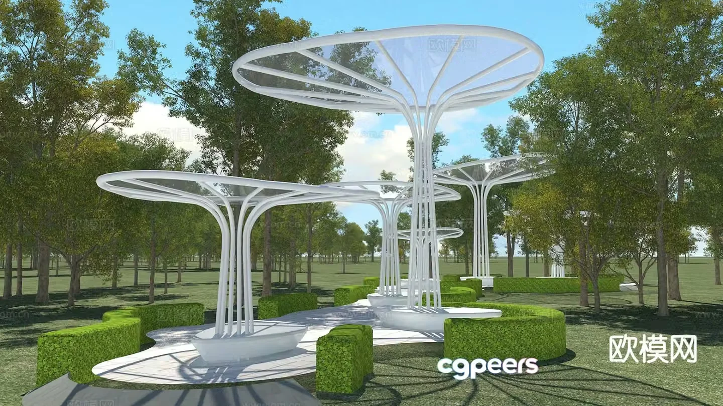 Modern gallery frame landscape gallery 3d model