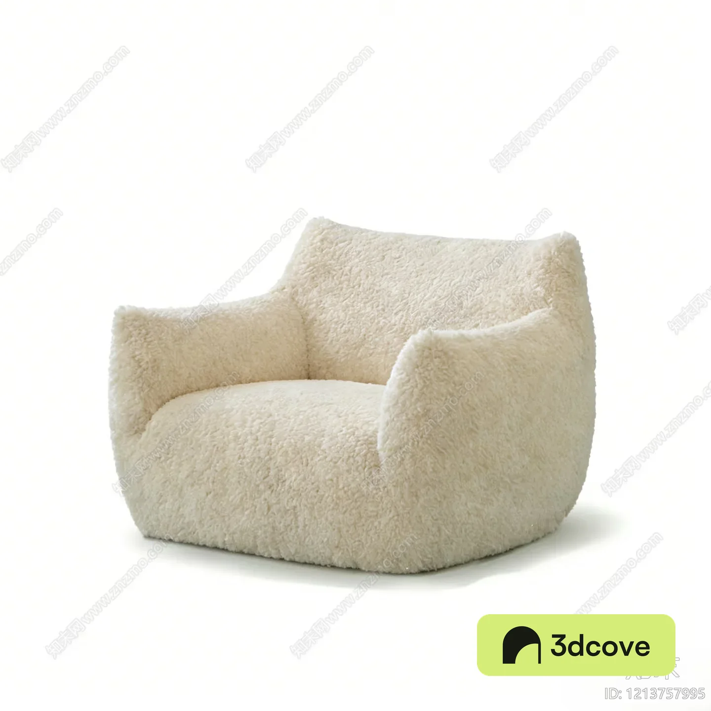 Cozy White Armchair