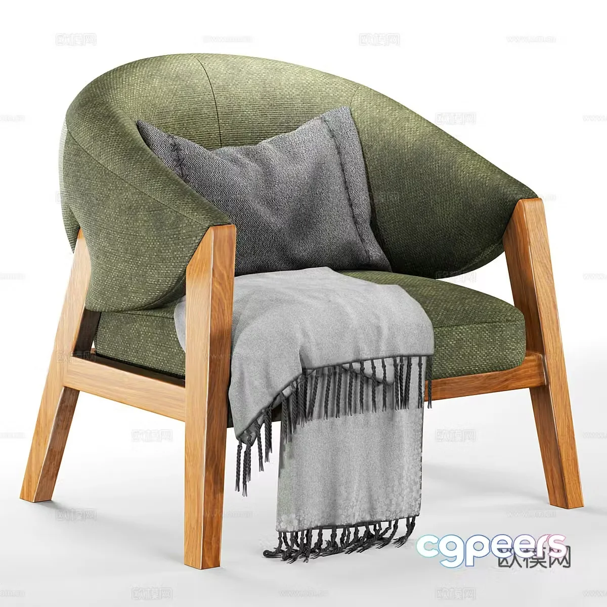 New Chinese casual chair 3D model