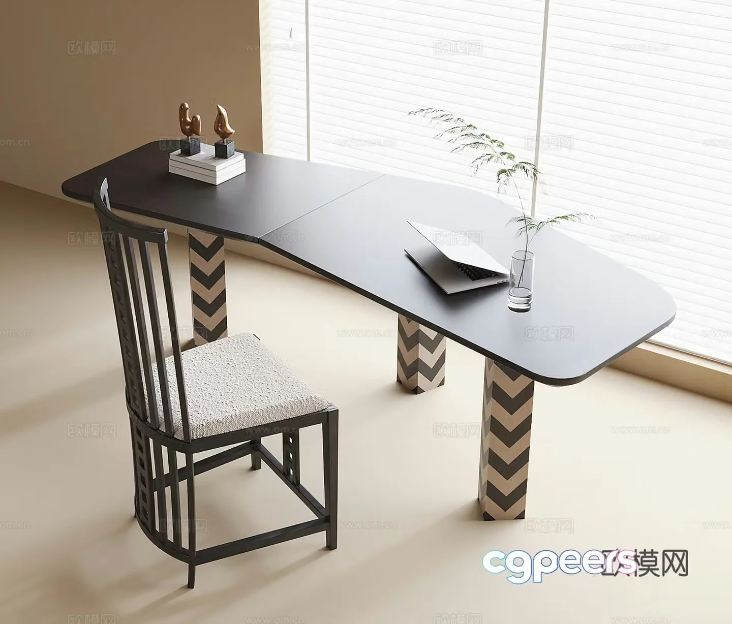 French desk chair 3d model