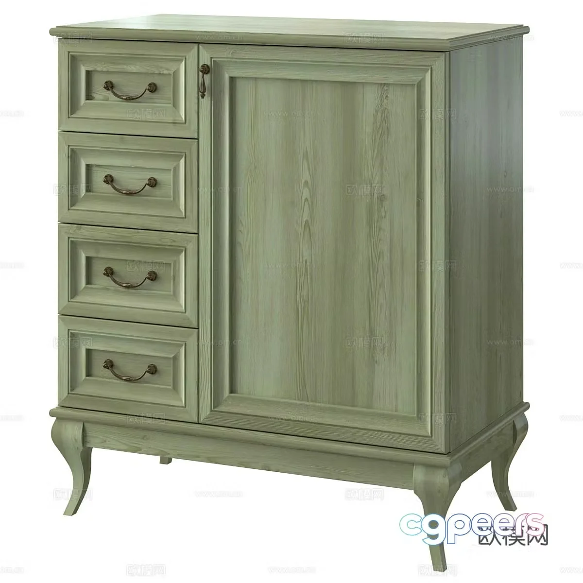 French entrance cabinet side cabinet 3D model