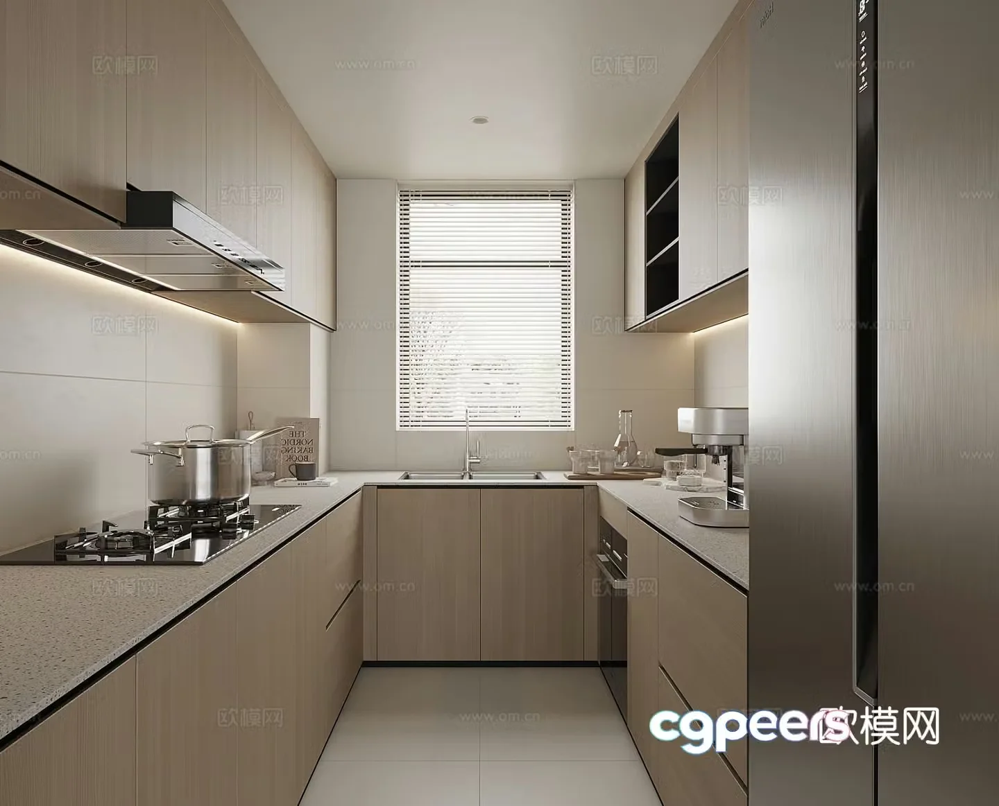 modern kitchen cabinet 3d model