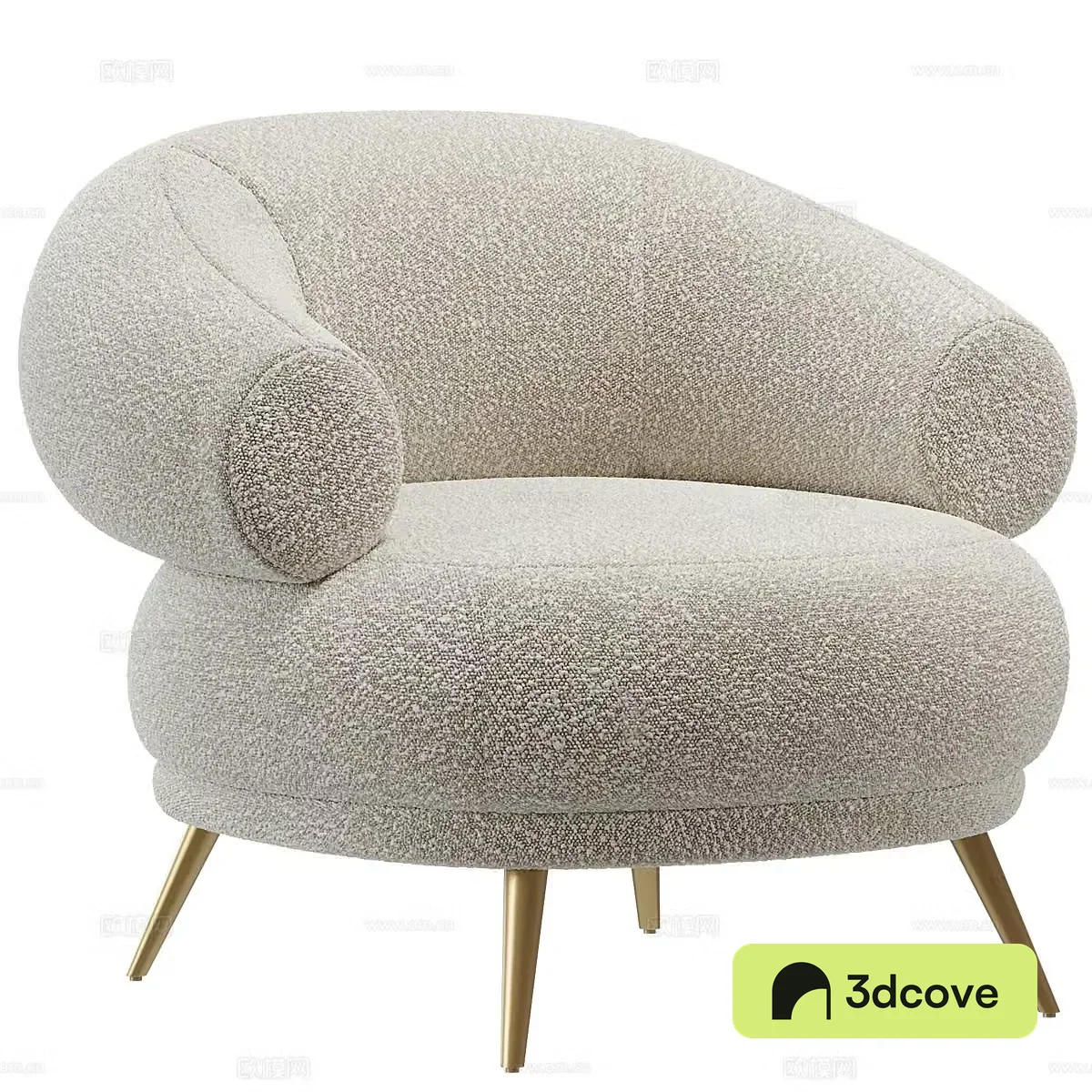Modern cream style lounge chair