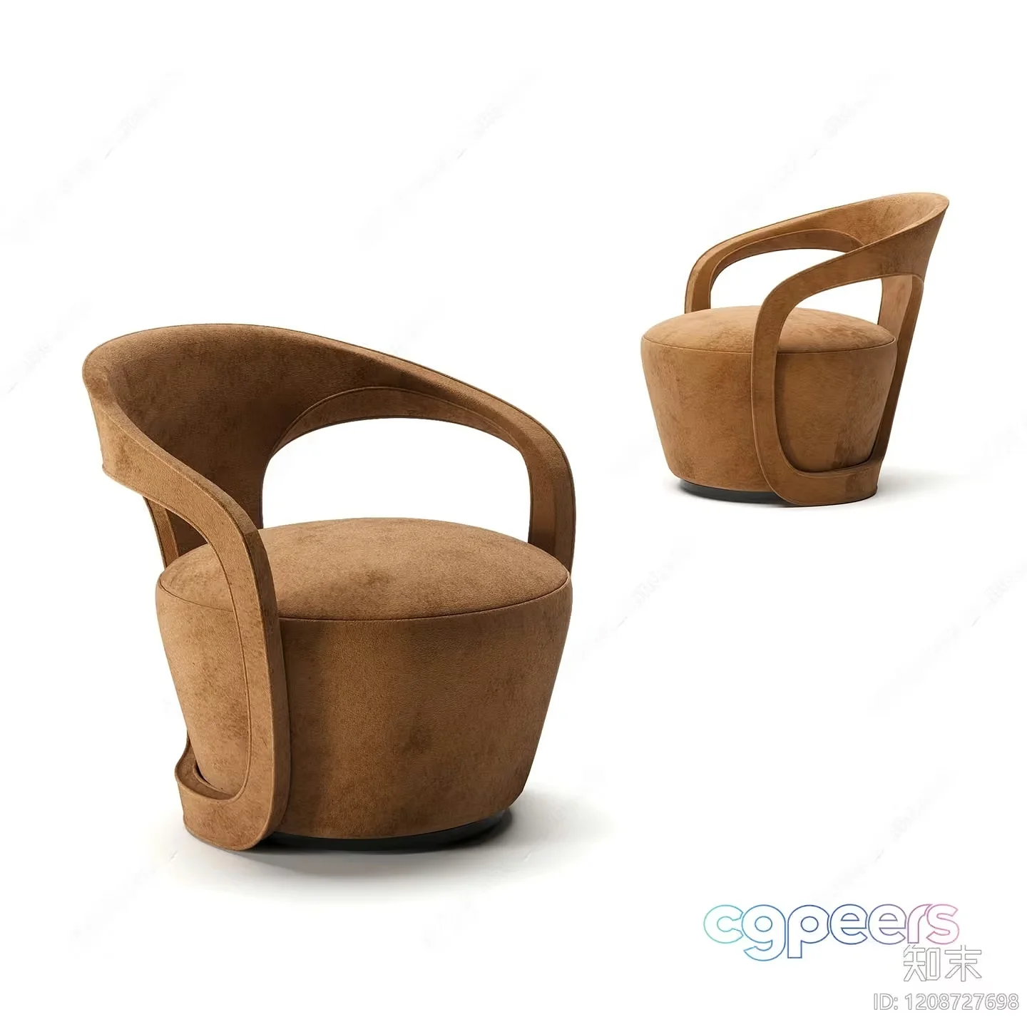Modern Brown Chair 3D Model – 7947 – CORONA Render