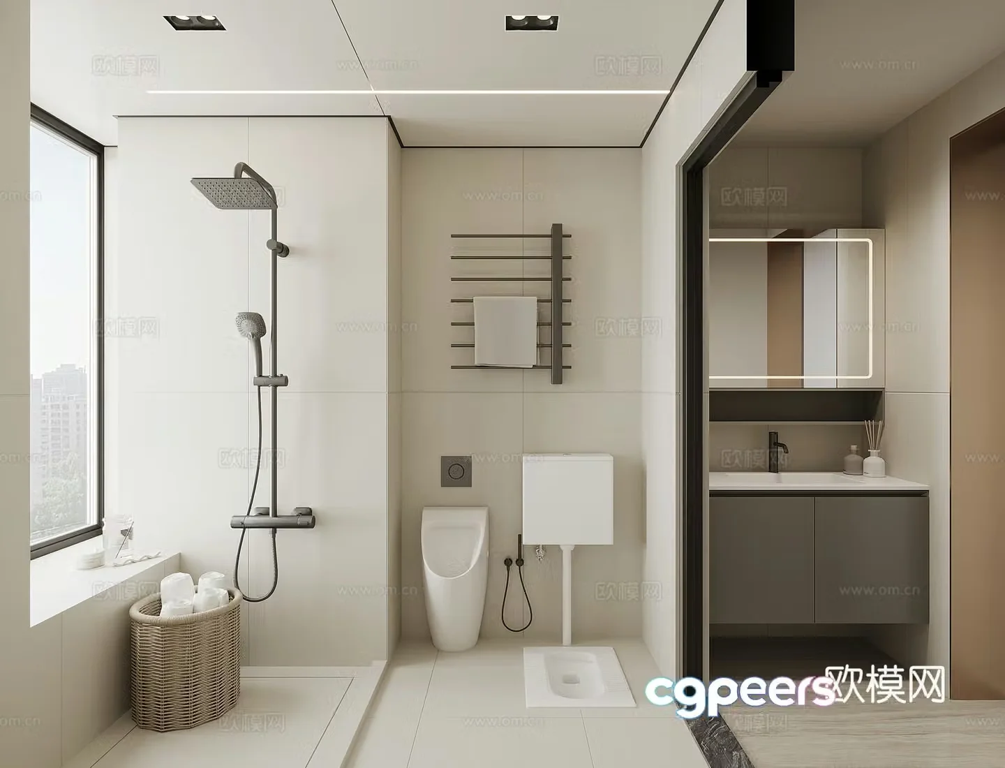 Modern bathroom 3d model