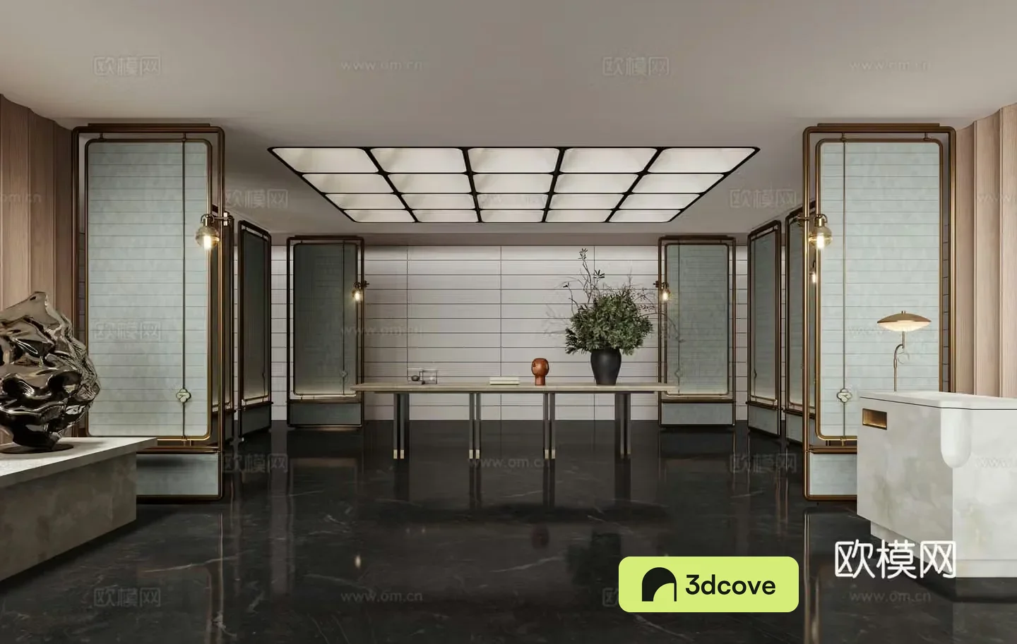 Modern hotel club reception desk