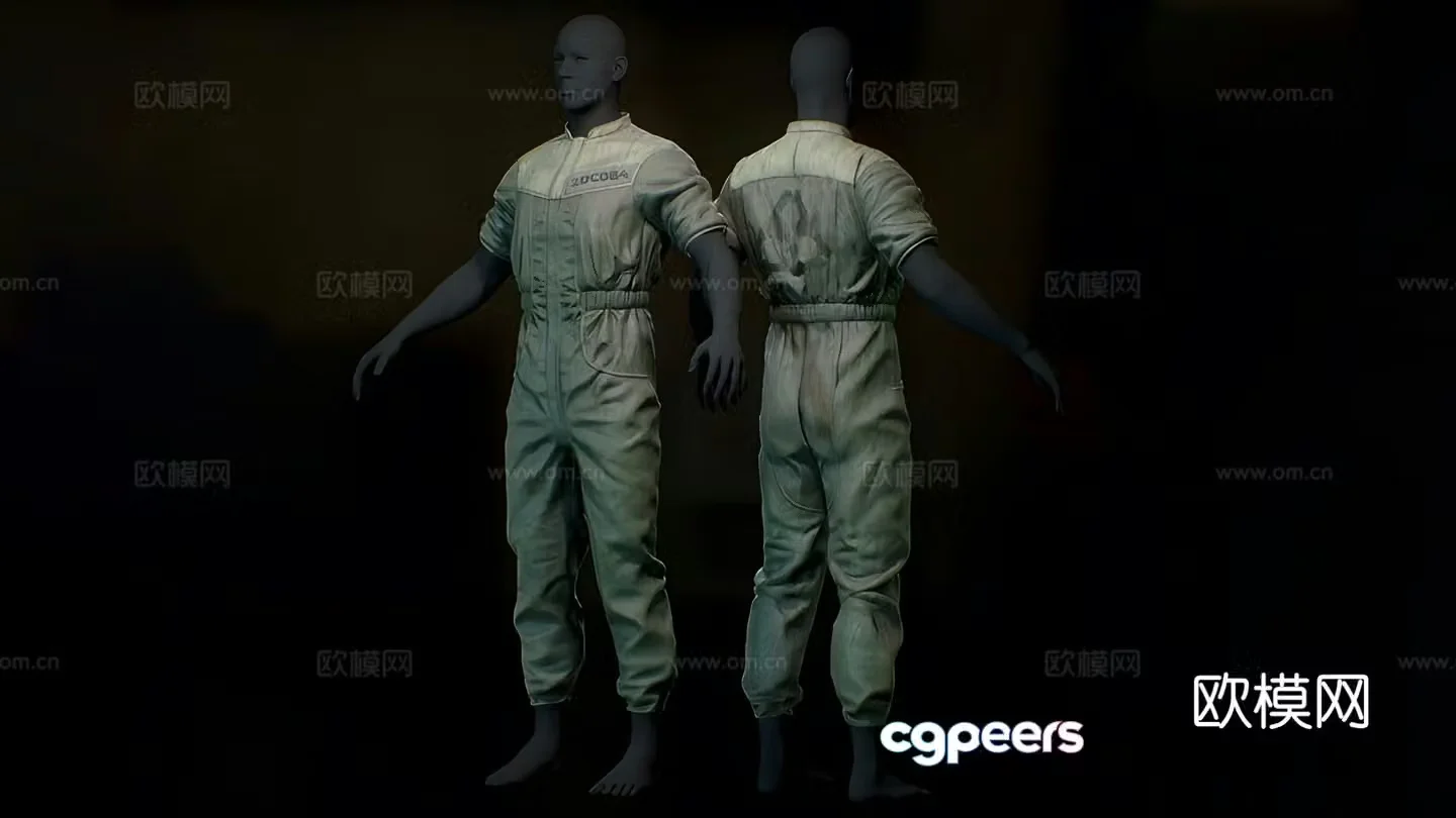 hero suit clothes overalls model 3d model