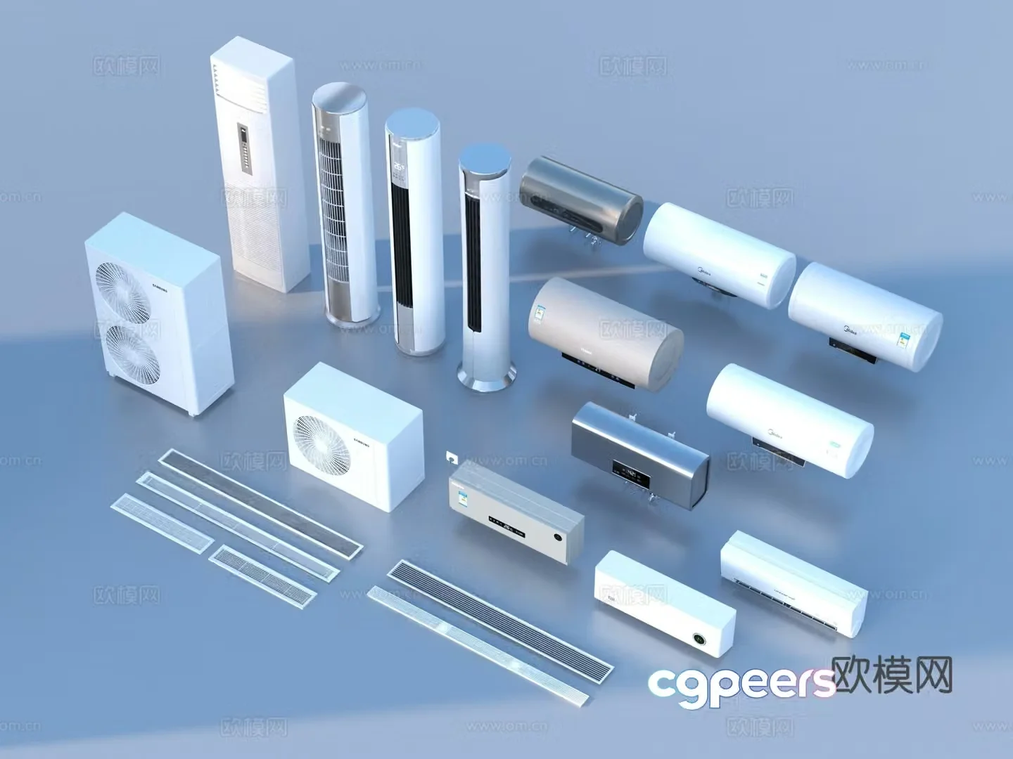 Air conditioner air conditioner unit 3D model