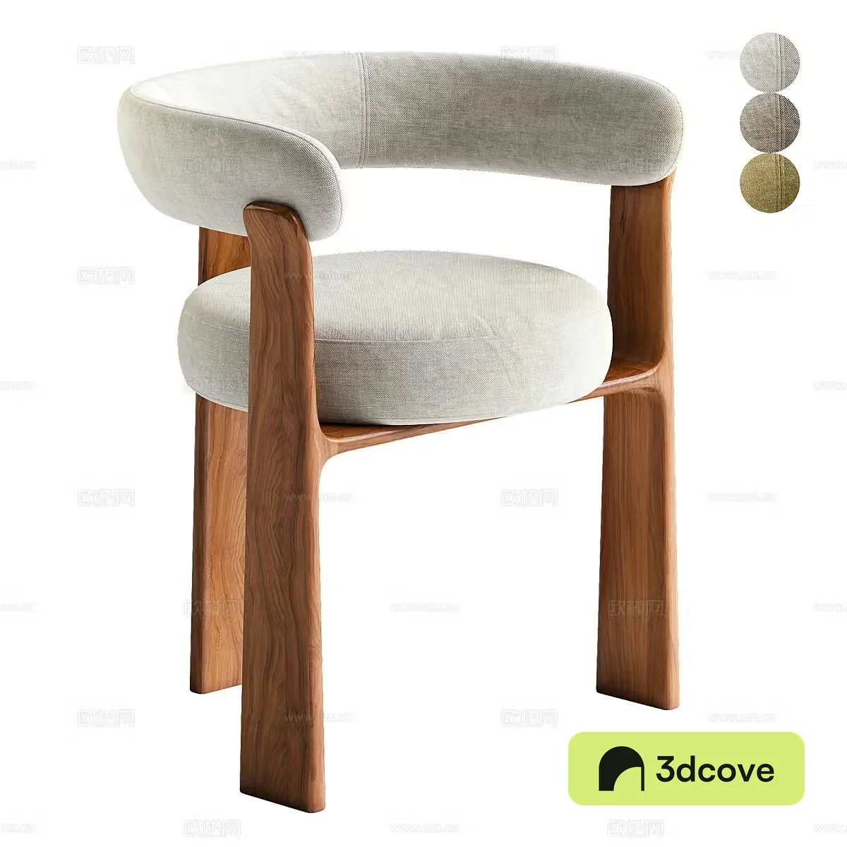 New Chinese style Wasabi Kave Home Armchair 3D Model