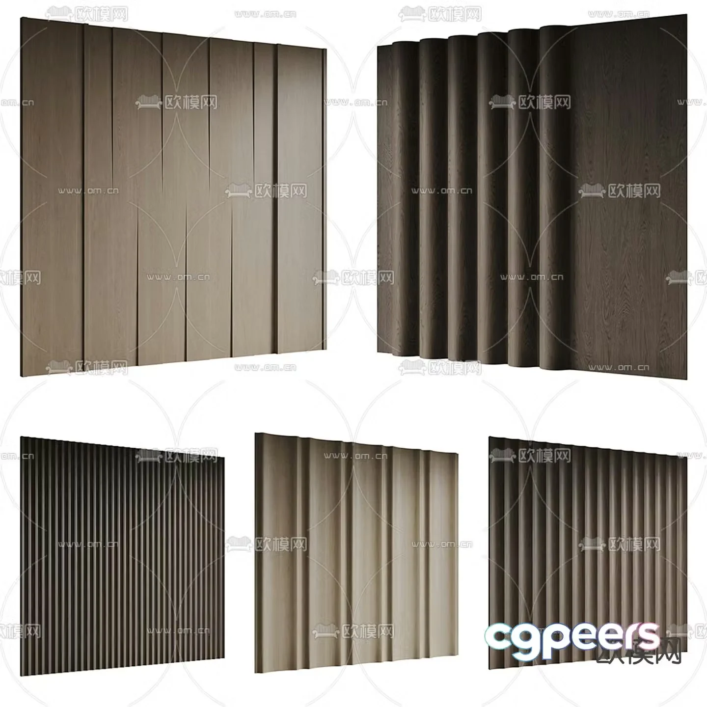 Grating panel wall panel 3d model