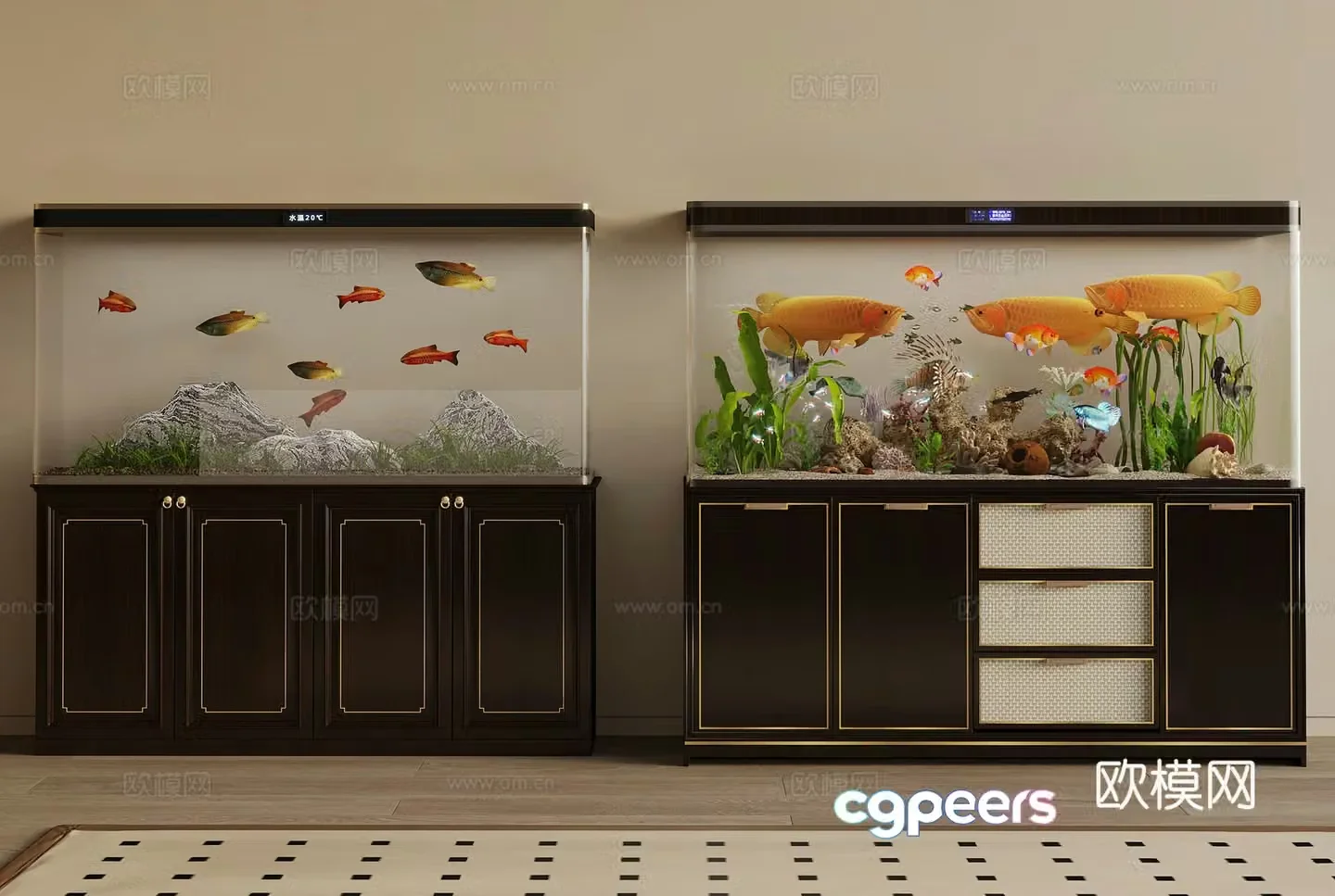 French fish tank 3d model