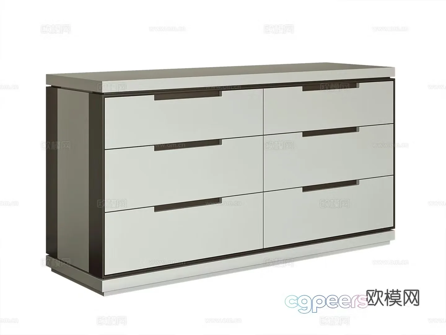 Modern Drawer Cabinet Entry Cabinet 3D Model