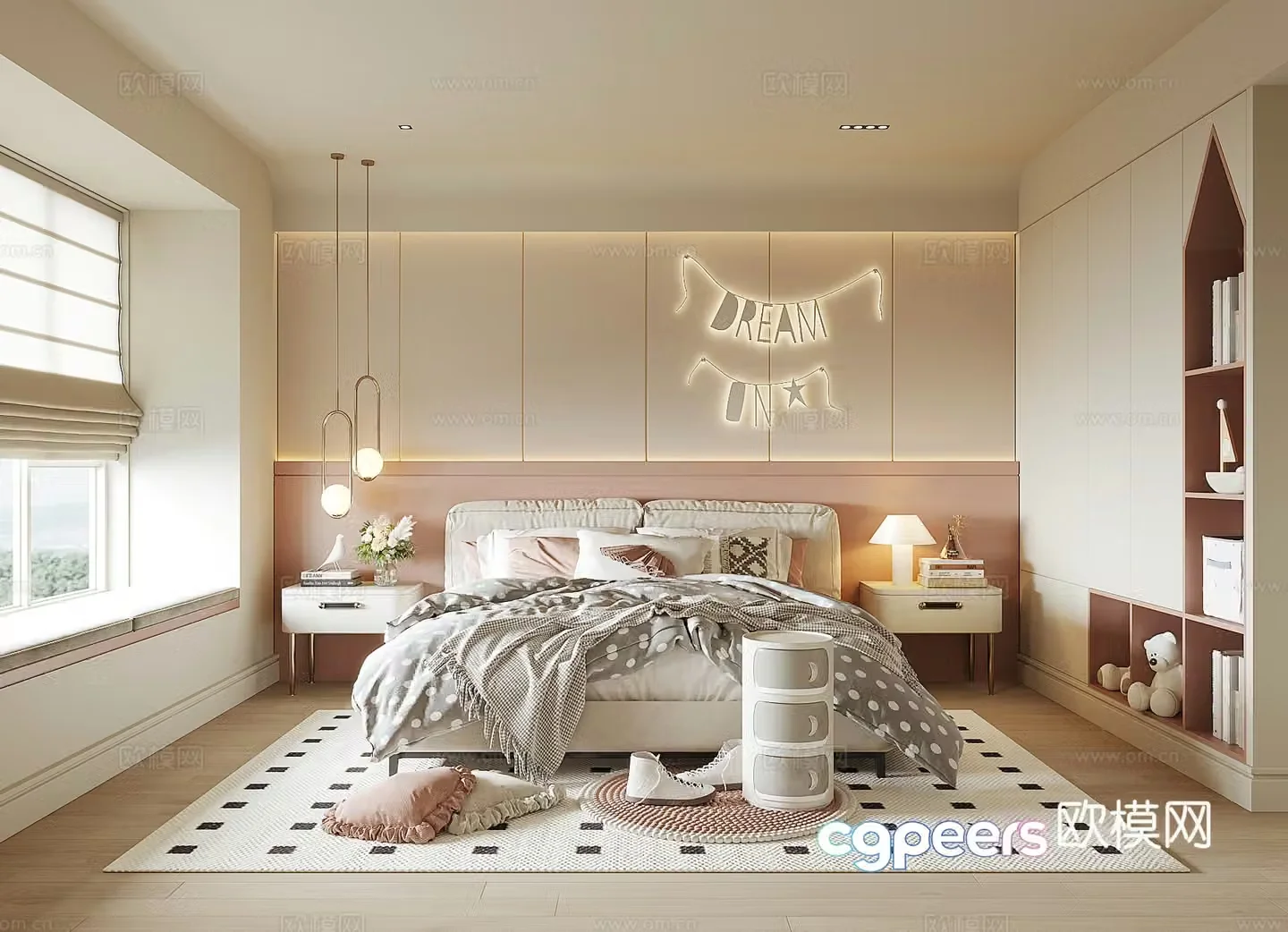 Modern children’s bedroom 3d model