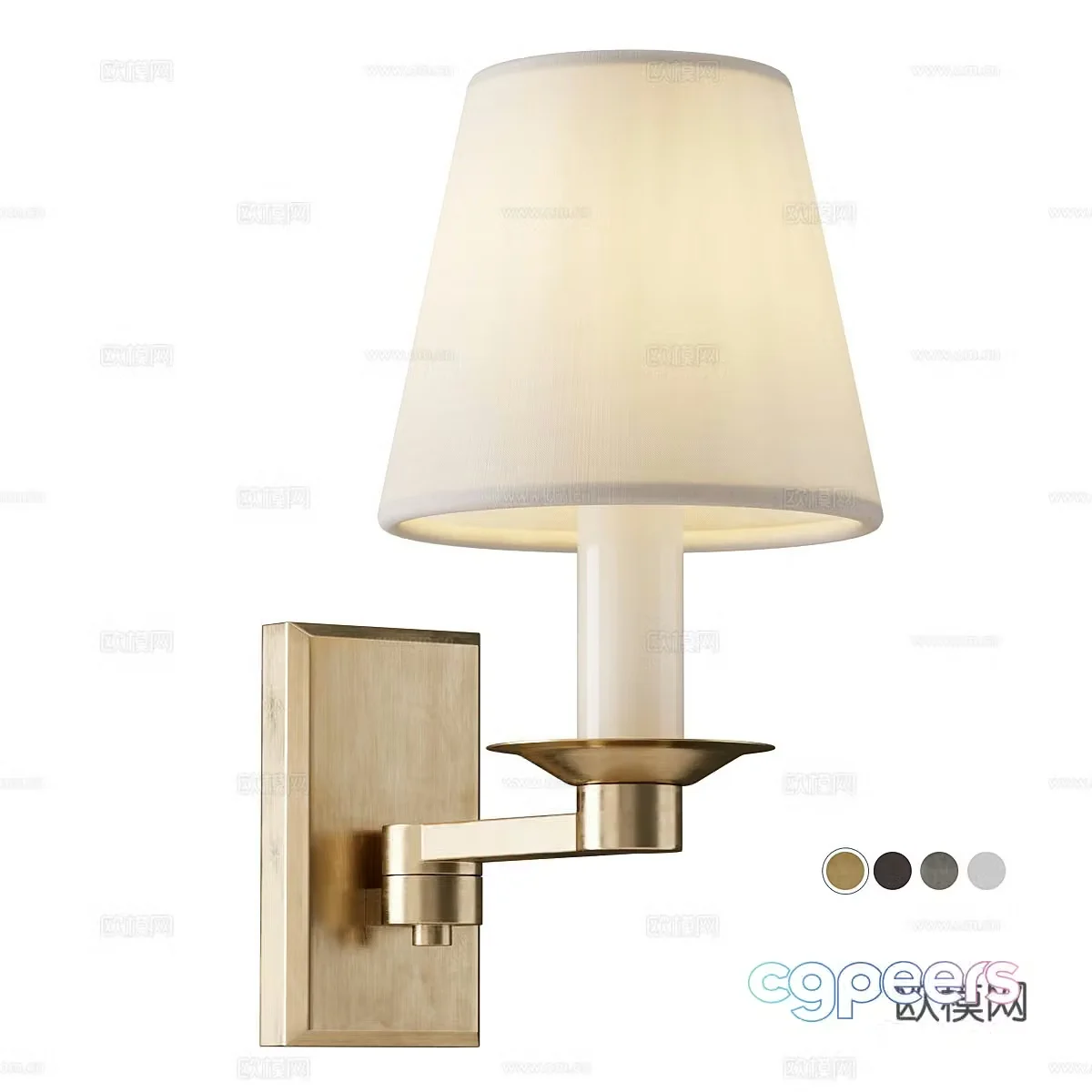 New Chinese style wall lamp 3d model
